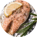 Whole Salmon Wrapped In Foil