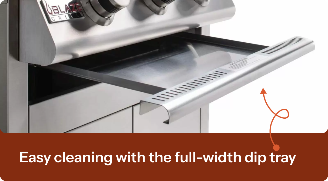 Easy cleaning with the full-width dip tray