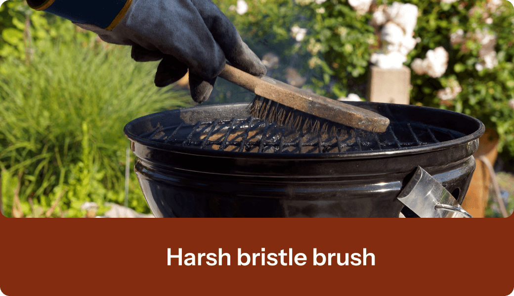 Harsh bristle brush