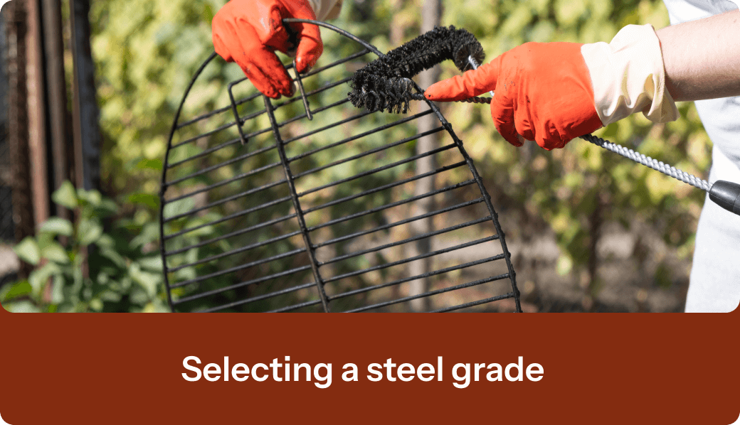 Selecting a steel grade