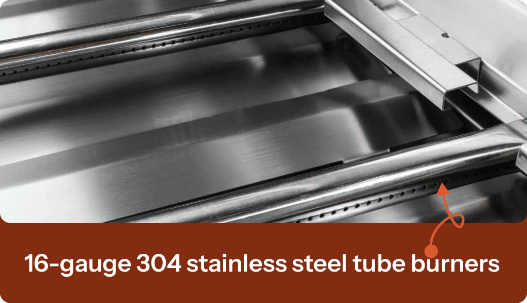 16-gauge 304 stainless steel tube burners