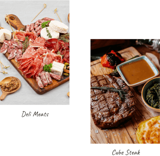 deli meats & cube steak