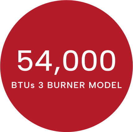 54000 BTUs 3 Burner model
