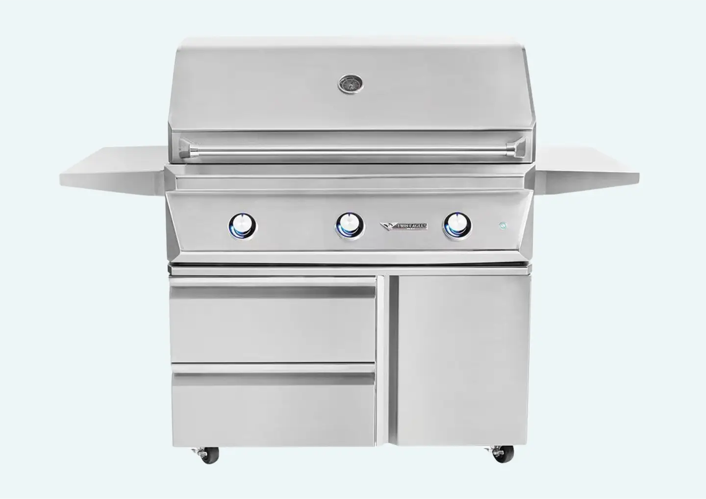 Twin Eagles 42-Inch 3-Burner Gas Grill On Deluxe Cart