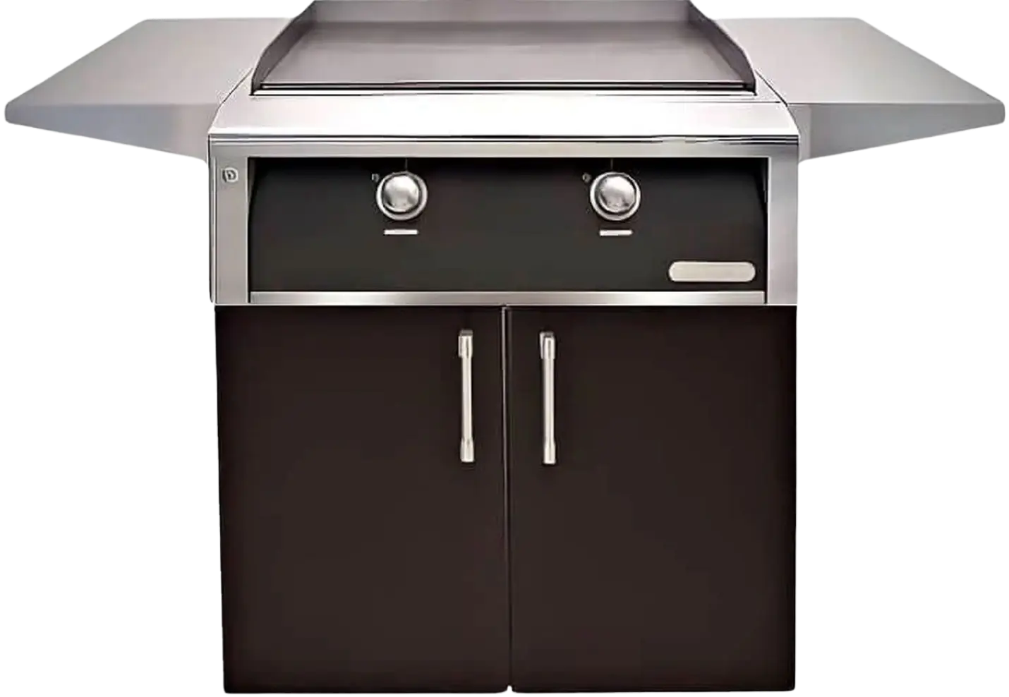 Alfresco 30-Inch Dual Zone Thematically Controlled Gas Griddle with Cart