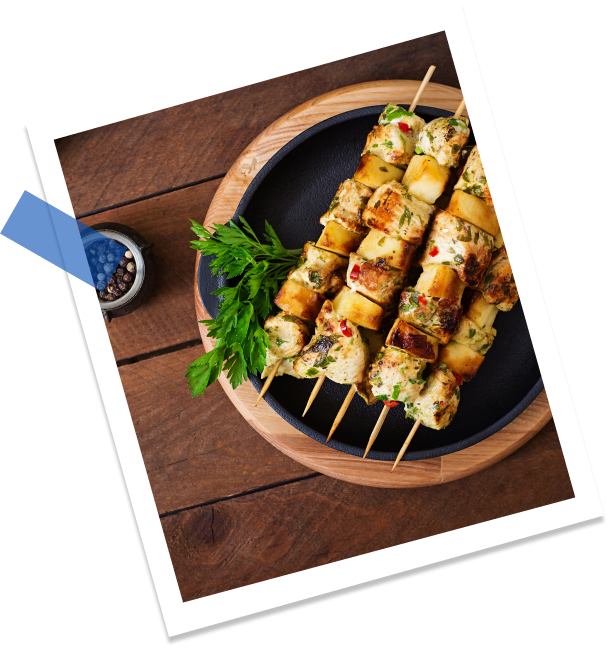 Grilled Vegetable Skewers Tzatziki