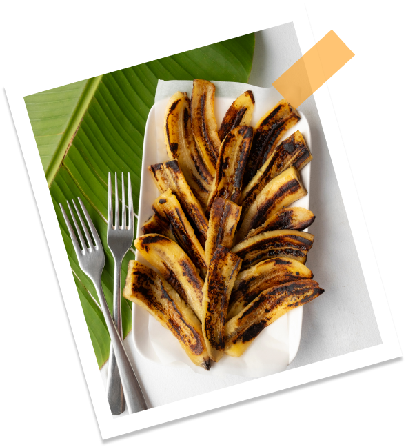 Plantain And Black Bean Skewers