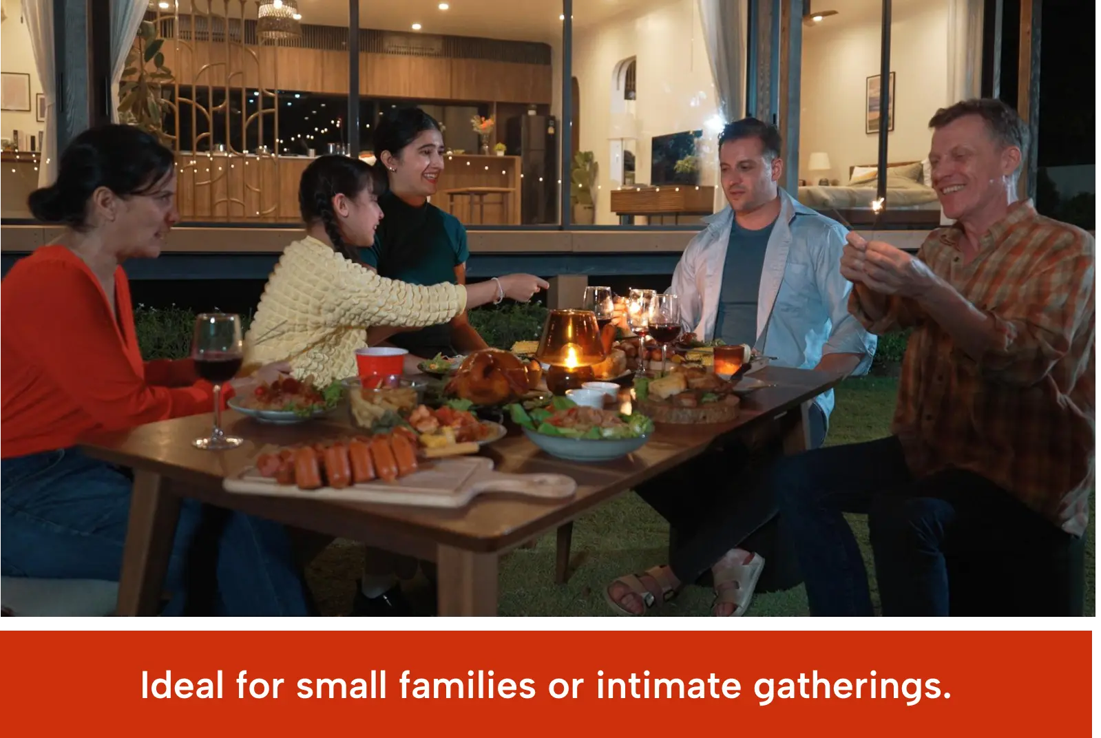small families or intimate gatherings