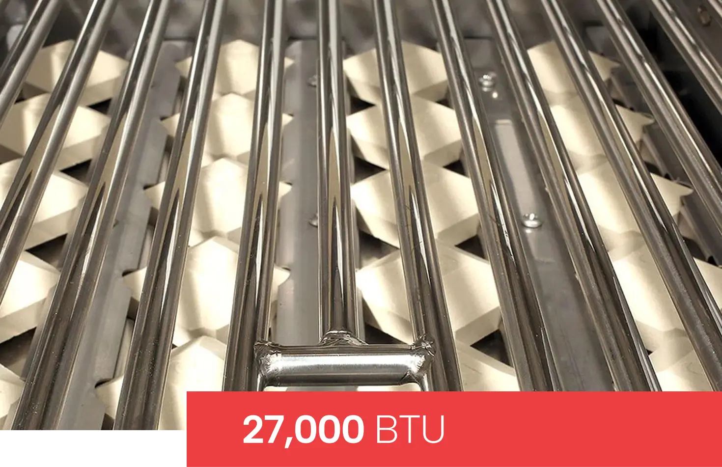Alfresco - 27500 BTU Titanium and Stainless Steel U shaped burners