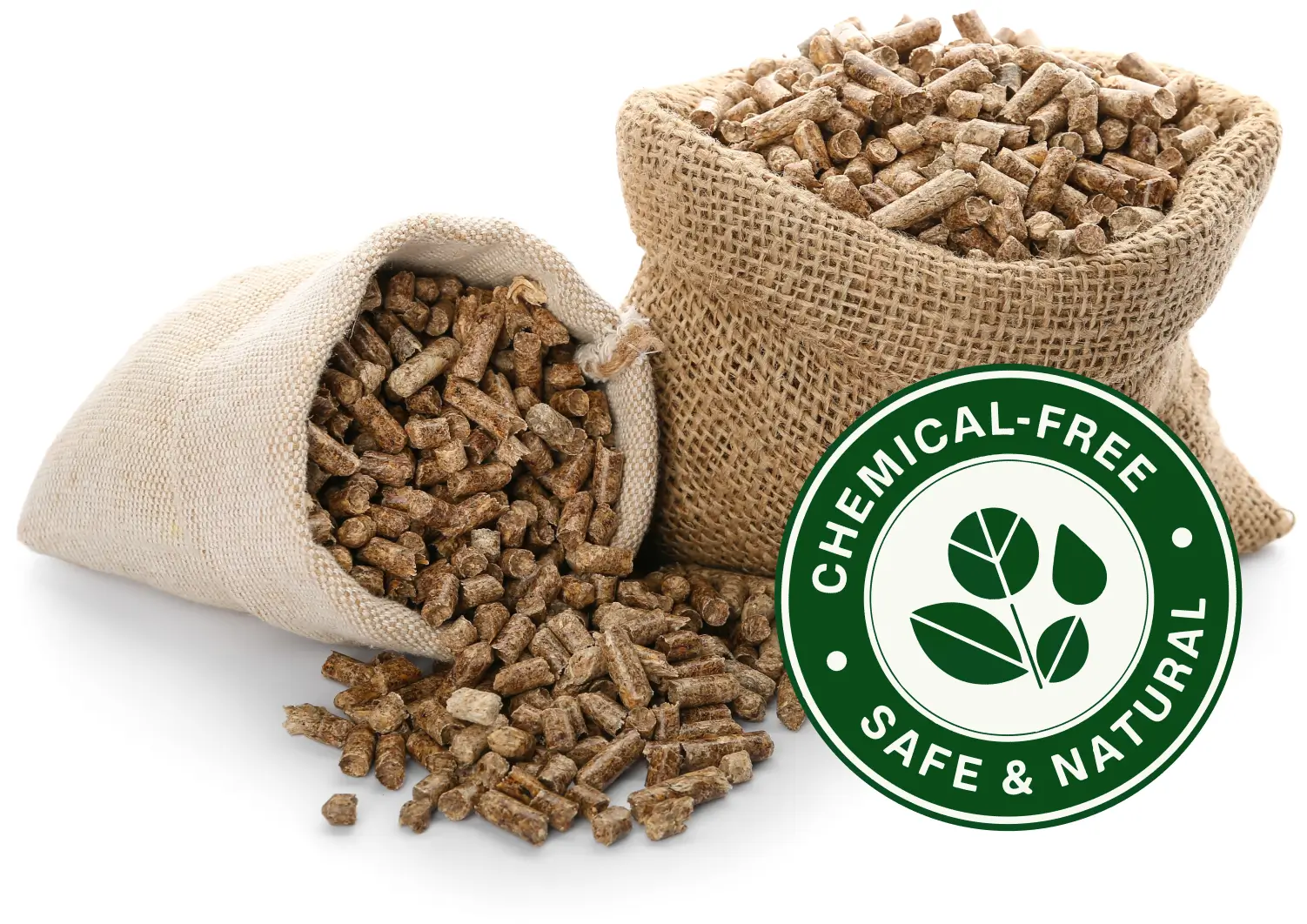 simple construction of wood pellets without chemicals