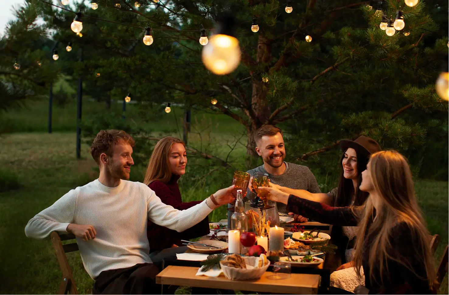 nighttime get-togethers with family and friends
