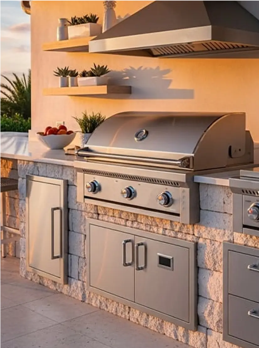 Retrofitting a New Grill Into an Old Island