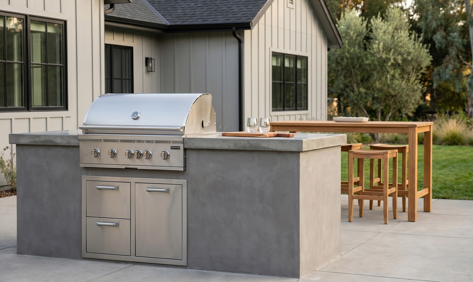 Coyote concrete custom island