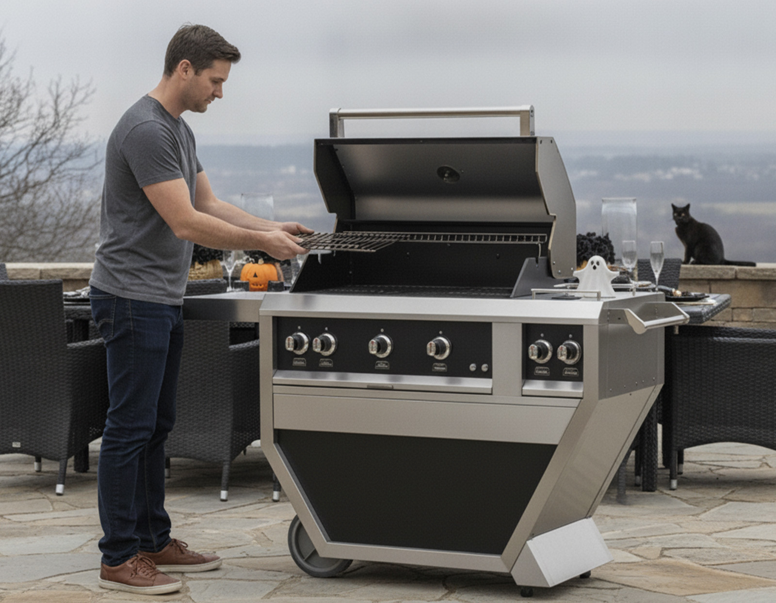 remove internal grill components on a Hestan grill