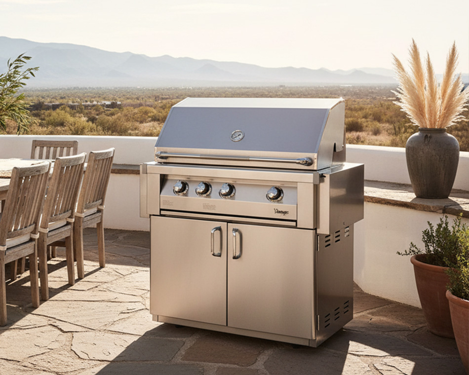 opening the grill for Spring featuring Vintage freestanding grill