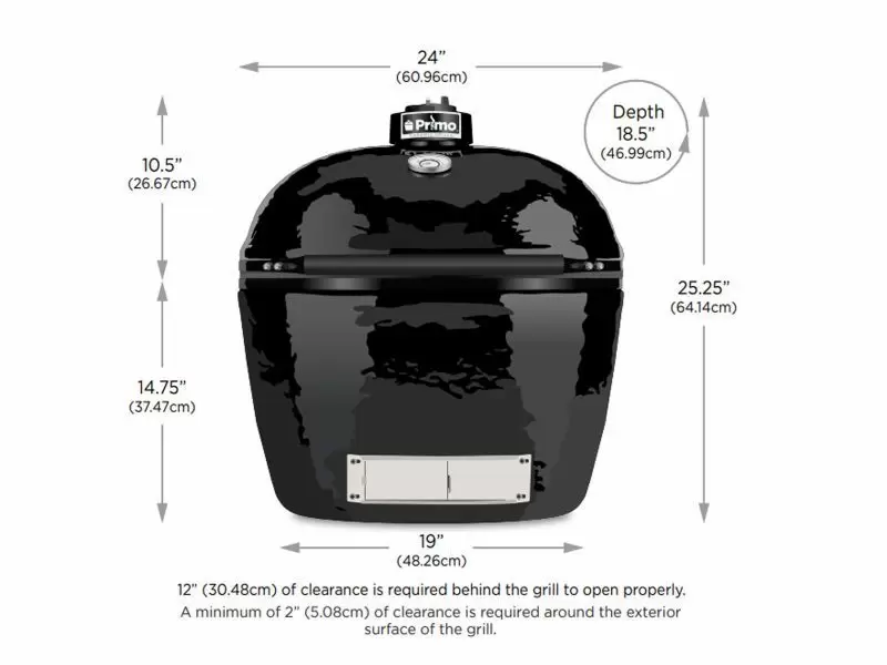 Primo Ceramic Grills Primo Cast Iron Reversible Griddle Size: 1.75 H x 14.25 W x 9.6 D
