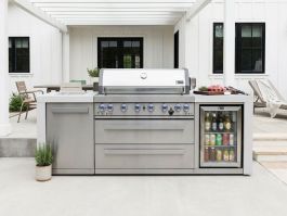 Mont Alpi 6-Burner Deluxe Outdoor Kitchen Island | Built-In