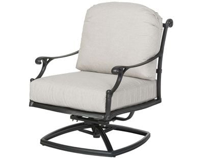 Gensun Michigan Cast Aluminum Outdoor Patio Swivel Rocking Lounge Chair