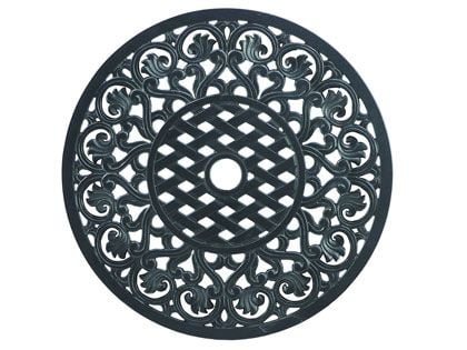 Gensun Michigan Cast Aluminum 23-Inch Lazy Susan with Umbrella Hole