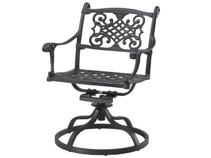 Gensun Michigan Cast Aluminum Swivel Rocker Chair with Optional Seat Cushion