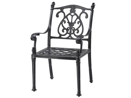 Gensun Florence Cast Aluminum Dining Arm Chair with Optional Seat Cushion