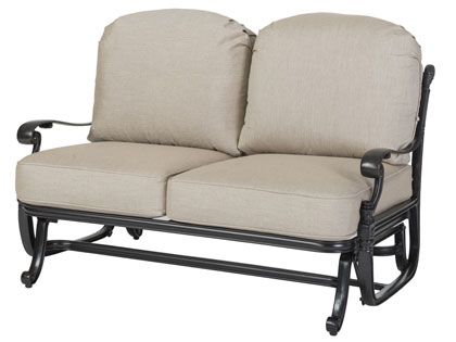 Gensun Florence Cast Aluminum Outdoor Patio Loveseat Glider