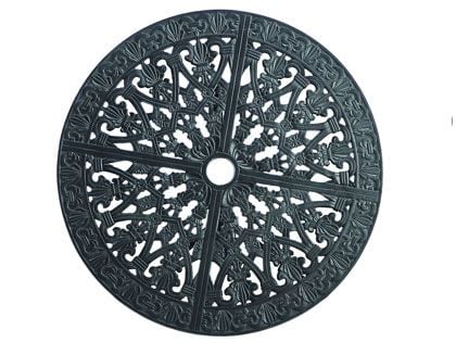 Gensun Florence  Cast Aluminum 26-Inch Lazy Susan with Umbrella Hole