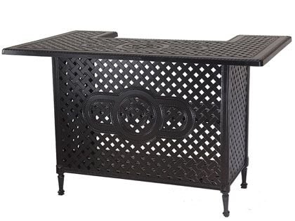 Gensun Grand Terrace Cast Aluminum 65 x 41-Inch Rectangular Bar Table