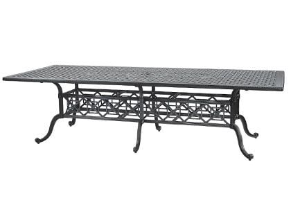 Gensun Grand Terrace Cast Aluminum 42 x 112-Inch Rectangular Outdoor Dining Table
