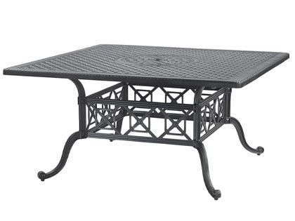 Gensun Grand Terrace Cast Aluminum 60-Inch Square Outdoor Dining Table