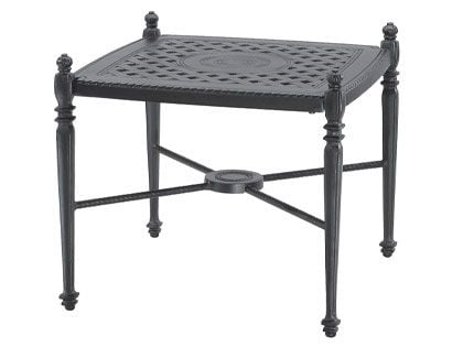 Gensun Grand Terrace Cast Aluminum 21-Inch Square Outdoor Patio End Table