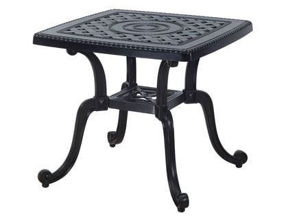 Gensun Grand Terrace Cast Aluminum 24-Inch Square Outdoor Patio End Table