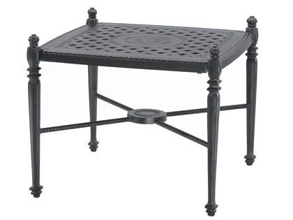 Gensun Grand Terrace Cast Aluminum 26-Inch Square Outdoor Patio End Table