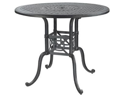 Gensun Grand Terrace Cast Aluminum 48-Inch Round Outdoor Bar Height Table