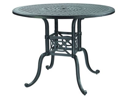 Gensun Grand Terrace Cast Aluminum 54-Inch Round Outdoor Bar Height Table