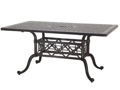 Gensun Grand Terrace Cast Aluminum 42 x 63-Inch Rectangular Outdoor Balcony Height Table