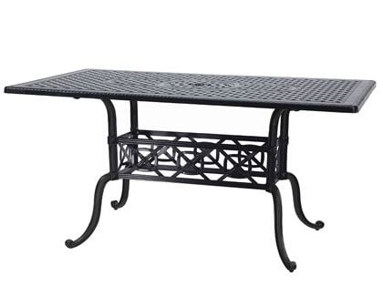 Gensun Grand Terrace Cast Aluminum 42 x 72-Inch Rectangular Outdoor Balcony Height Table