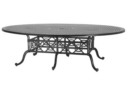 Gensun Grand Terrace Cast Aluminum 72 x 102-Inch Oval Outdoor Balcony Height Table