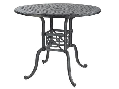 Gensun Grand Terrace Cast Aluminum 48-Inch Round Outdoor Balcony Height Table