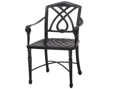 Gensun Terrace Cast Aluminum Cafe Armchair with Optional Seat Cushion