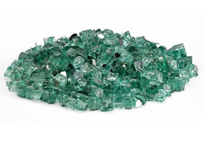 Warming Trends 1/2-in Evergreen Reflective Fire Glass -10 Lbs