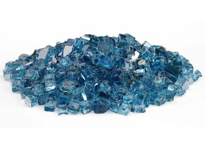 Warming Trends 1/2-in Pacific Blue Reflective Fire Glass -10 Lbs