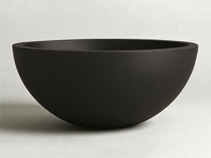 Warming Trends AON GFRC Architectural Aura Bowl Concrete Vessels with CROSSFIRE 2.0 Brass Burner 