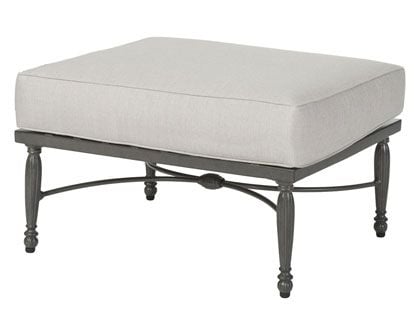 Gensun Bel Air Cast Aluminum Sectional Ottoman with Optional Cushion