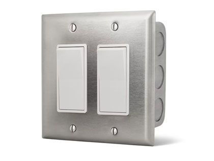 Infratech Dual On/Off Wall Plate Switch And Gang Box