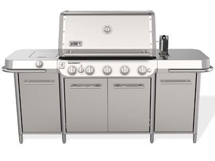 Weber Summit GC38 S 5-Burner Grill Center with Top Down Infrared Sear Burner, Smoker Box, Side Burner & Integrated Rotisserie Kit