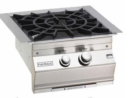 Fire Magic Aurora Built-In Gas Power Burner With Porcelain Cast Grid 