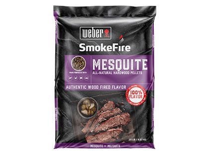 Weber 190003 SmokeFire Mesquite All-Natural Hardwood Pellets - 20 lbs