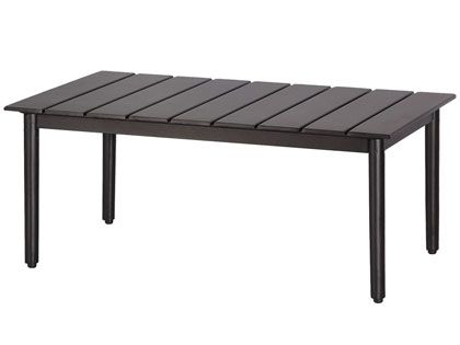 Gensun Strata Cast Aluminum 23 x 41-Inch Rectangular Outdoor Patio Coffee Table
