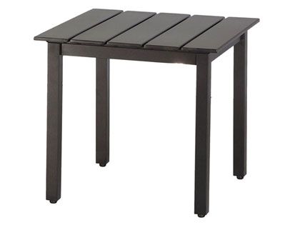 Gensun Strata Cast Aluminum 23-Inch Square Outdoor Patio End Table